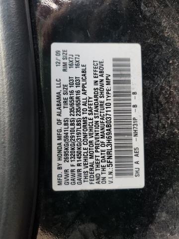 Photo 9 VIN: 5FNRL3H69AB037110 - HONDA ODYSSEY EX 