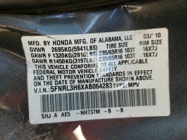 Photo 9 VIN: 5FNRL3H6XAB064283 - HONDA ODYSSEY EX 