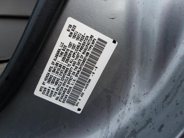 Photo 9 VIN: 5FNRL3H70AB001458 - HONDA ODYSSEY EX 