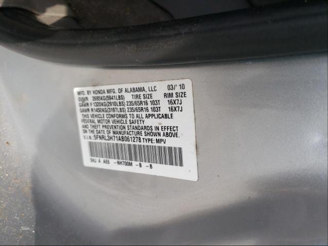 Photo 9 VIN: 5FNRL3H71AB061278 - HONDA ODYSSEY EX 