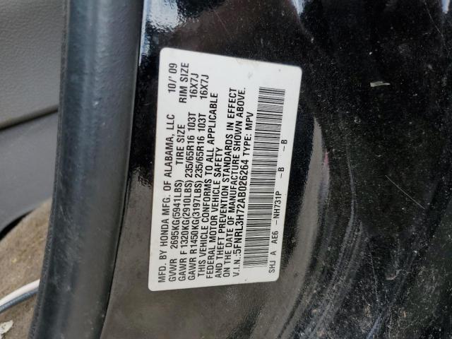 Photo 11 VIN: 5FNRL3H72AB026264 - HONDA ODYSSEY EX 