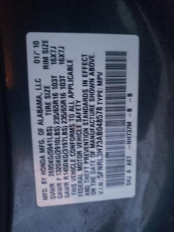 Photo 9 VIN: 5FNRL3H73AB048578 - HONDA ODYSSEY EX 