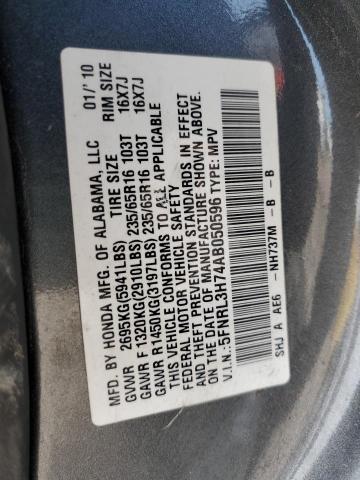 Photo 12 VIN: 5FNRL3H74AB050596 - HONDA ODYSSEY EX 