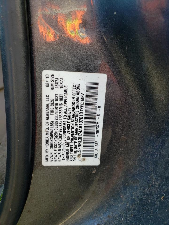 Photo 12 VIN: 5FNRL3H74AB107010 - HONDA ODYSSEY 