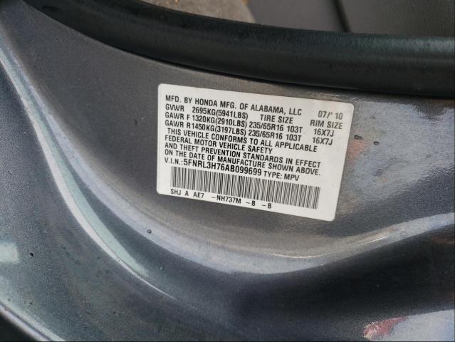 Photo 9 VIN: 5FNRL3H76AB099699 - HONDA ODYSSEY EX 