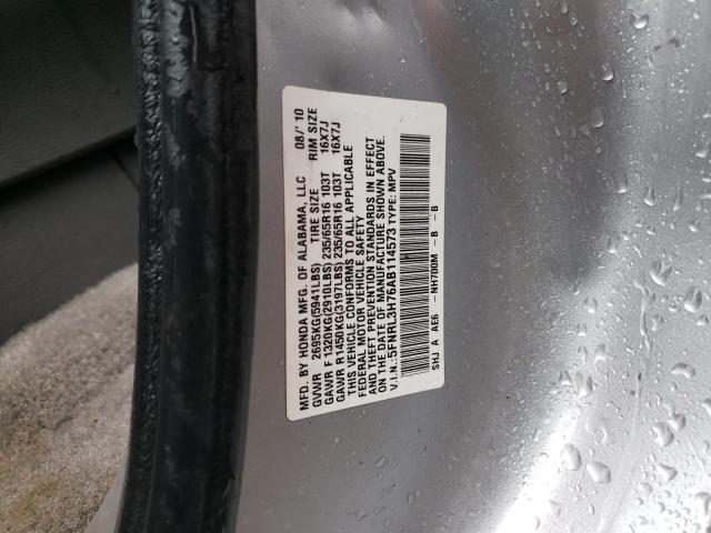 Photo 9 VIN: 5FNRL3H76AB114573 - HONDA ODYSSEY EX 