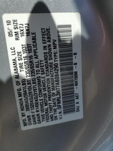 Photo 12 VIN: 5FNRL3H77AB084290 - HONDA ODYSSEY EX 