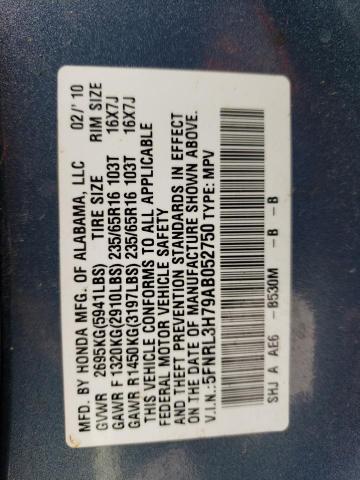 Photo 9 VIN: 5FNRL3H79AB052750 - HONDA ODYSSEY EX 