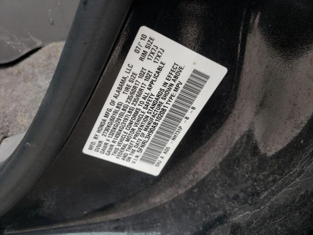 Photo 9 VIN: 5FNRL3H90AB102081 - HONDA ODYSSEY TO 