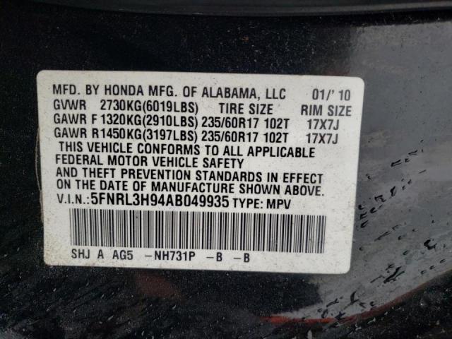 Photo 9 VIN: 5FNRL3H94AB049935 - HONDA ODYSSEY TO 