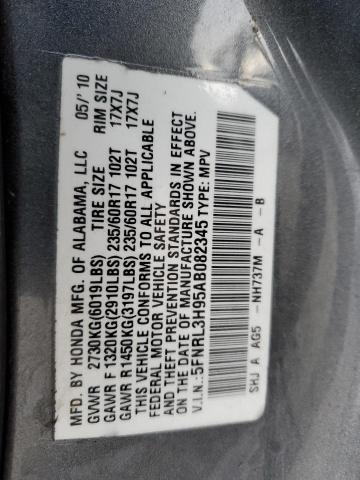 Photo 12 VIN: 5FNRL3H95AB082345 - HONDA ODYSSEY TO 