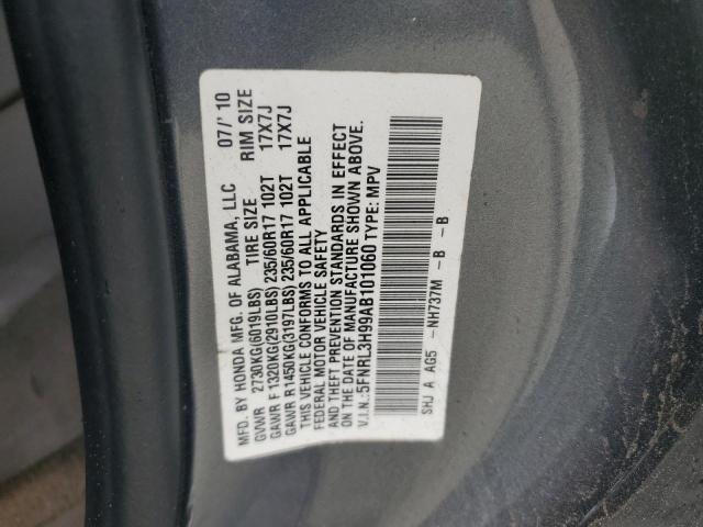 Photo 12 VIN: 5FNRL3H99AB101060 - HONDA ODYSSEY TO 