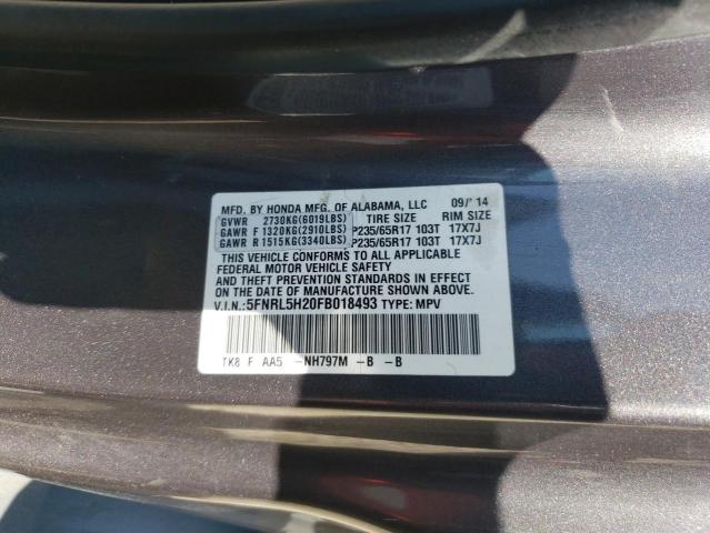 Photo 12 VIN: 5FNRL5H20FB018493 - HONDA ODYSSEY LX 