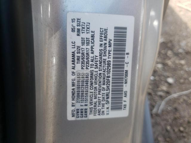 Photo 13 VIN: 5FNRL5H20FB102989 - HONDA ODYSSEY LX 