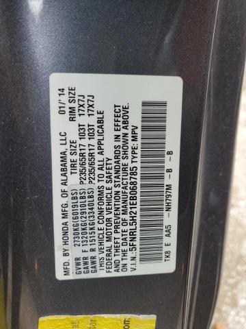 Photo 12 VIN: 5FNRL5H21EB068785 - HONDA ODYSSEY LX 