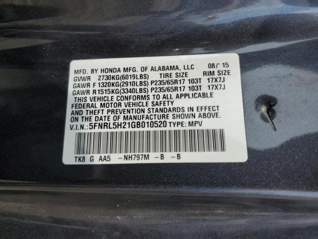 Photo 13 VIN: 5FNRL5H21GB010520 - HONDA ODYSSEY LX 