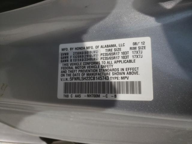 Photo 9 VIN: 5FNRL5H22CB145743 - HONDA ODYSSEY LX 