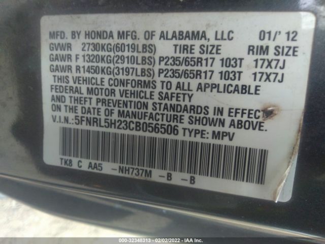 Photo 8 VIN: 5FNRL5H23CB056506 - HONDA ODYSSEY 