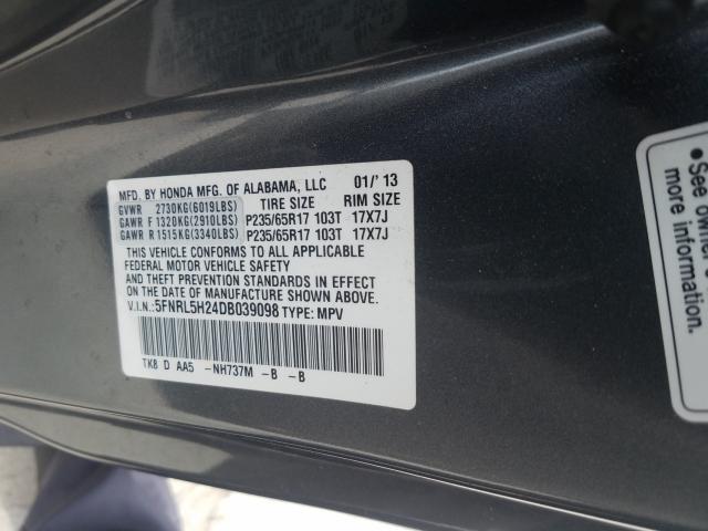 Photo 9 VIN: 5FNRL5H24DB039098 - HONDA ODYSSEY LX 