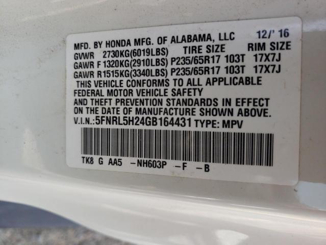 Photo 9 VIN: 5FNRL5H24GB164431 - HONDA ODYSSEY LX 