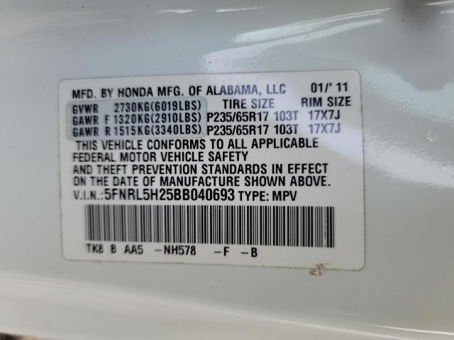 Photo 9 VIN: 5FNRL5H25BB040693 - HONDA ODYSSEY LX 