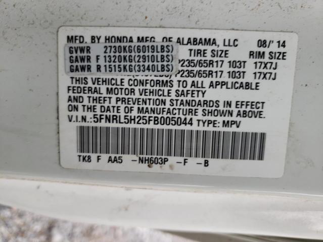 Photo 9 VIN: 5FNRL5H25FB005044 - HONDA ODYSSEY LX 