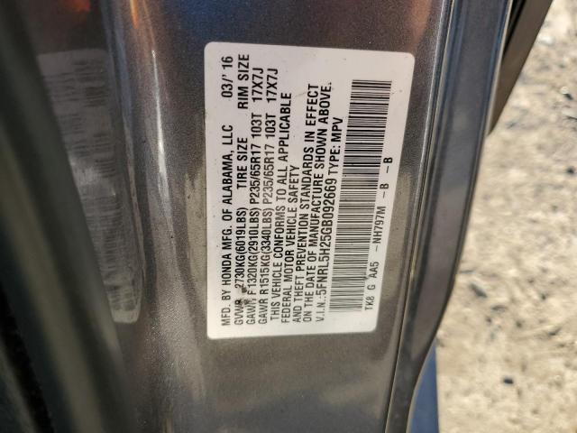 Photo 12 VIN: 5FNRL5H25GB092669 - HONDA ODYSSEY LX 