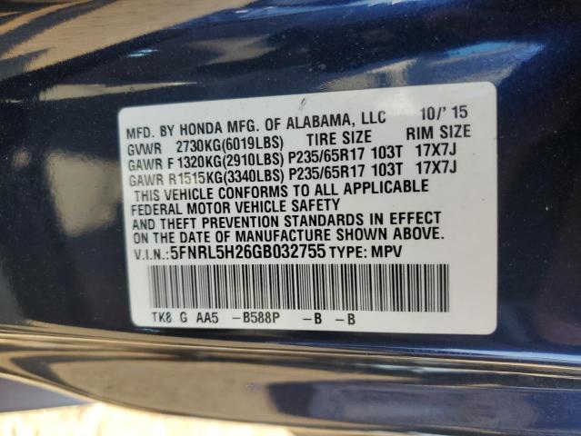 Photo 12 VIN: 5FNRL5H26GB032755 - HONDA ODYSSEY LX 