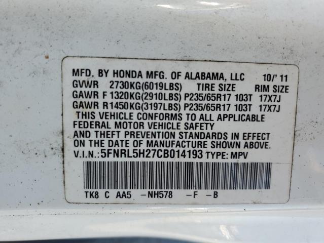 Photo 12 VIN: 5FNRL5H27CB014193 - HONDA ODYSSEY LX 