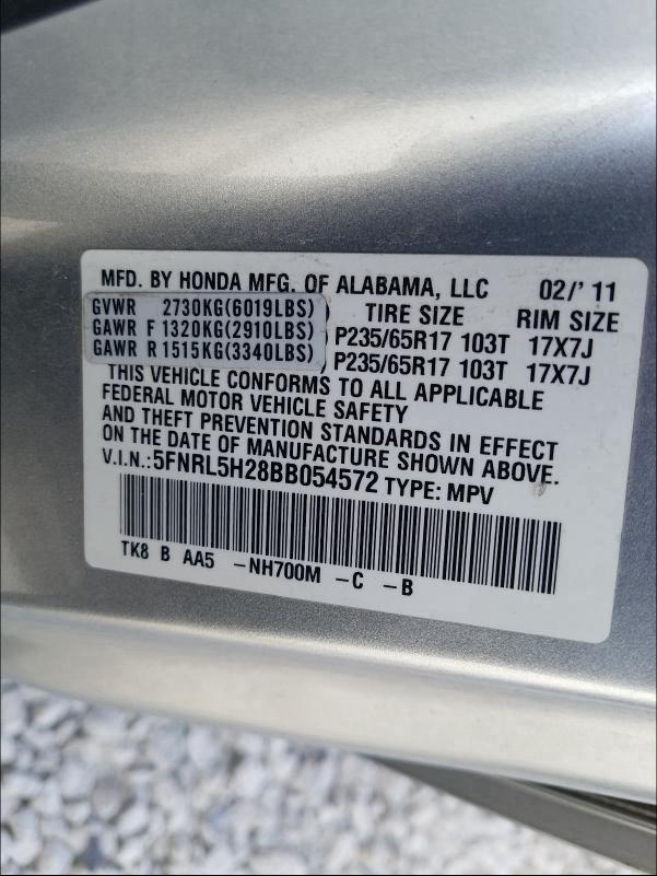 Photo 9 VIN: 5FNRL5H28BB054572 - HONDA ODYSSEY LX 