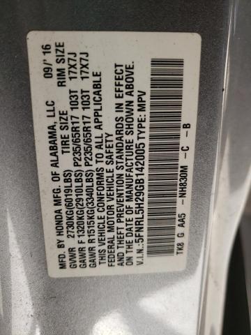 Photo 9 VIN: 5FNRL5H29GB142005 - HONDA ODYSSEY LX 