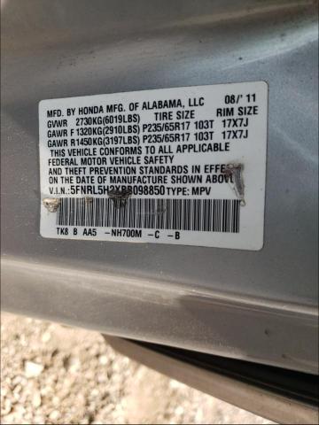 Photo 9 VIN: 5FNRL5H2XBB098850 - HONDA ODYSSEY LX 