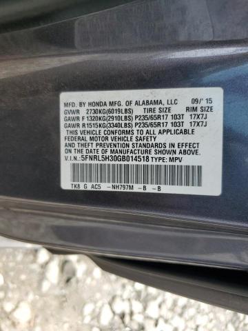 Photo 12 VIN: 5FNRL5H30GB014518 - HONDA ODYSSEY SE 