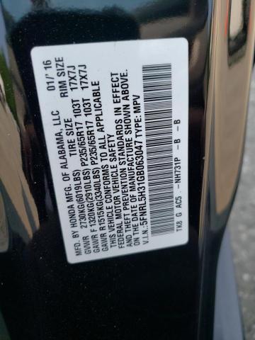 Photo 12 VIN: 5FNRL5H31GB063047 - HONDA ODYSSEY SE 