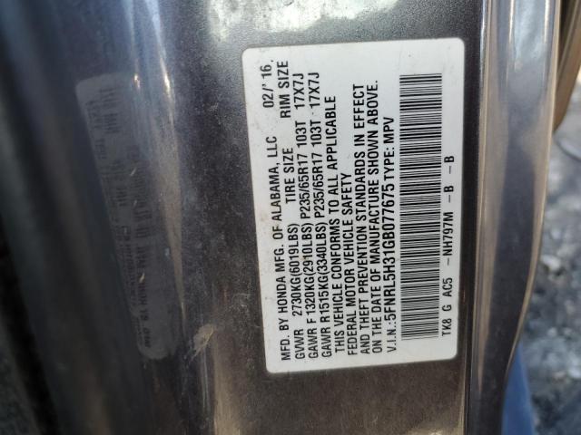 Photo 12 VIN: 5FNRL5H31GB077675 - HONDA ODYSSEY SE 