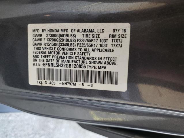 Photo 11 VIN: 5FNRL5H32GB120856 - HONDA ODYSSEY SE 