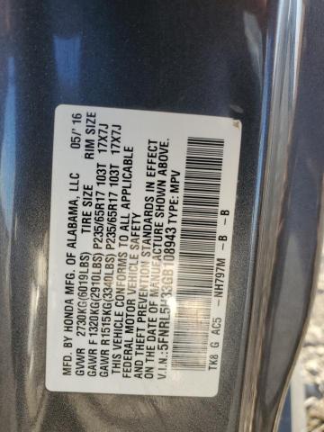 Photo 12 VIN: 5FNRL5H33GB108943 - HONDA ODYSSEY SE 