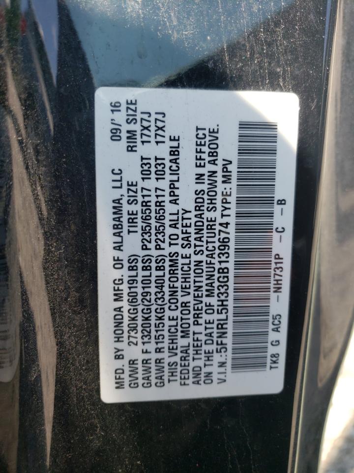 Photo 12 VIN: 5FNRL5H33GB139674 - HONDA ODYSSEY 