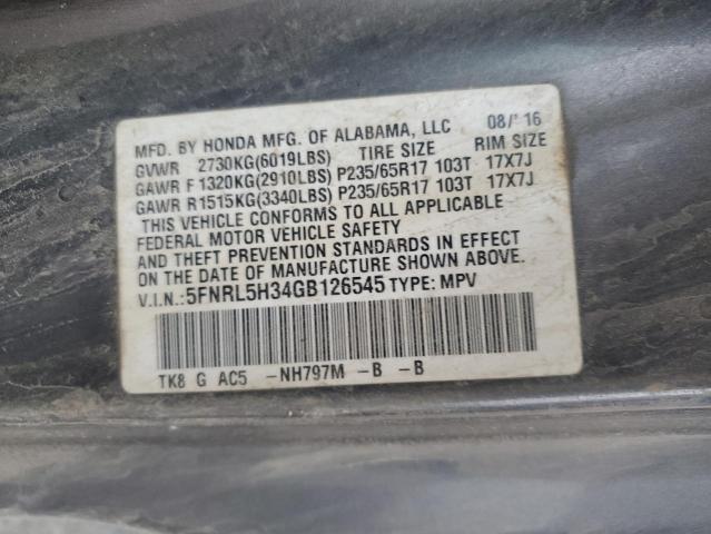 Photo 13 VIN: 5FNRL5H34GB126545 - HONDA ODYSSEY SE 