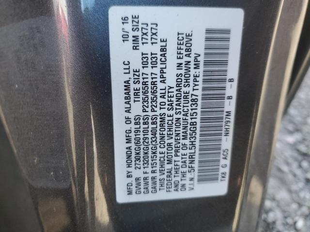 Photo 12 VIN: 5FNRL5H35GB151387 - HONDA ODYSSEY 