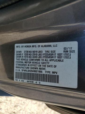 Photo 12 VIN: 5FNRL5H35HB021966 - HONDA ODYSSEY SE 