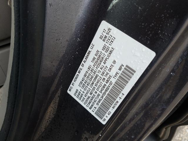 Photo 9 VIN: 5FNRL5H35HB024107 - HONDA ODYSSEY SE 