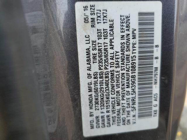 Photo 12 VIN: 5FNRL5H39GB108915 - HONDA ODYSSEY SE 