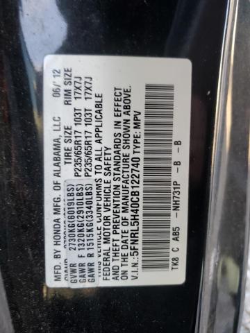 Photo 12 VIN: 5FNRL5H40CB122740 - HONDA ODYSSEY EX 