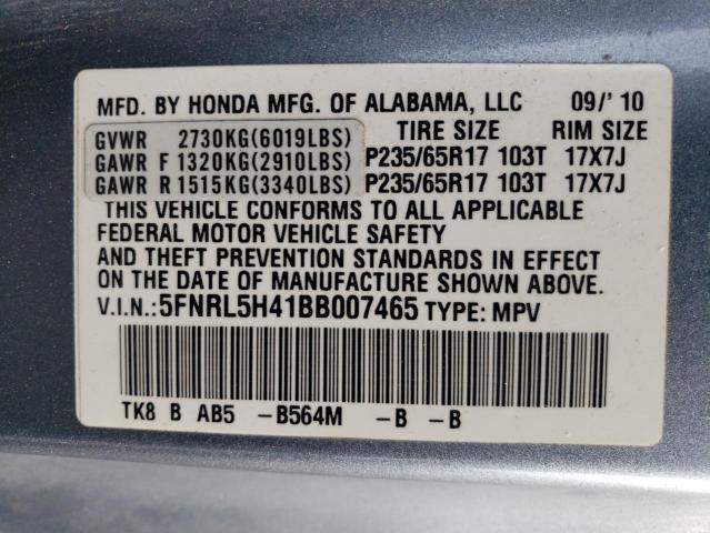 Photo 12 VIN: 5FNRL5H41BB007465 - HONDA ODYSSEY EX 