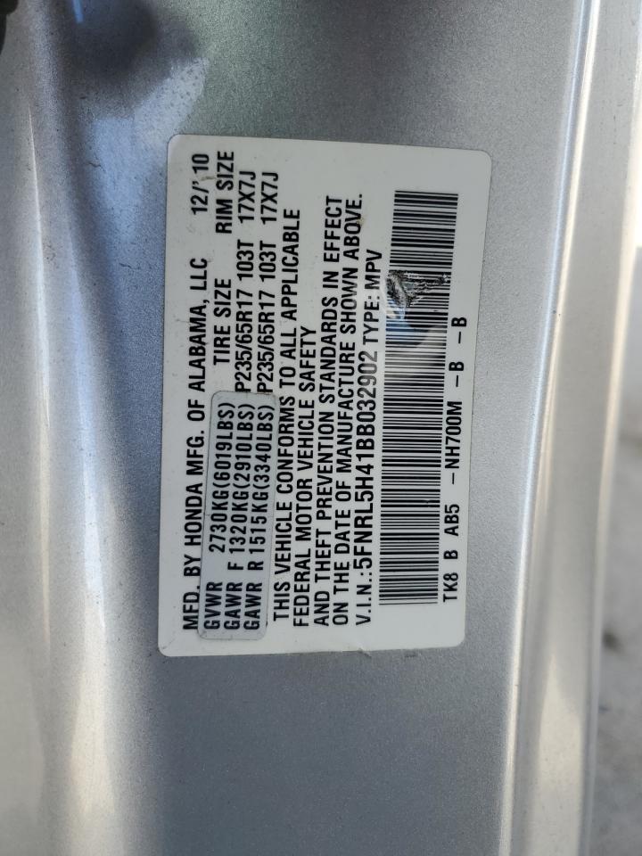 Photo 12 VIN: 5FNRL5H41BB032902 - HONDA ODYSSEY 