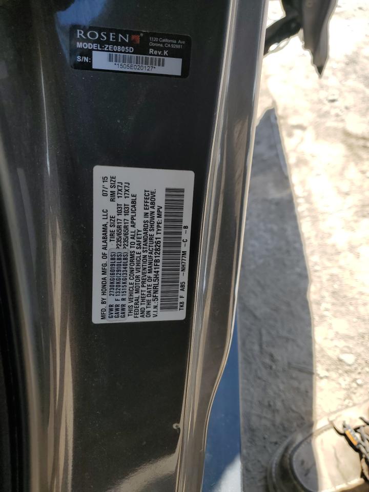 Photo 12 VIN: 5FNRL5H41FB128261 - HONDA ODYSSEY 