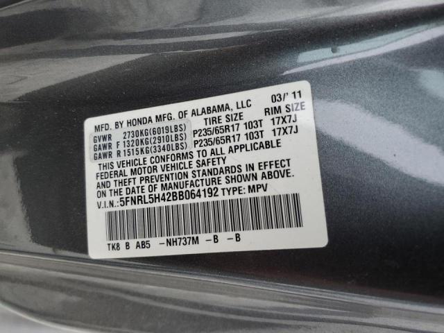 Photo 9 VIN: 5FNRL5H42BB064192 - HONDA ODYSSEY EX 