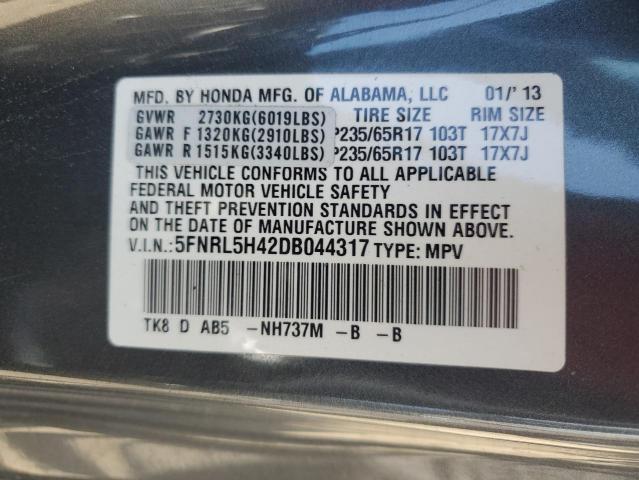 Photo 13 VIN: 5FNRL5H42DB044317 - HONDA ODYSSEY EX 