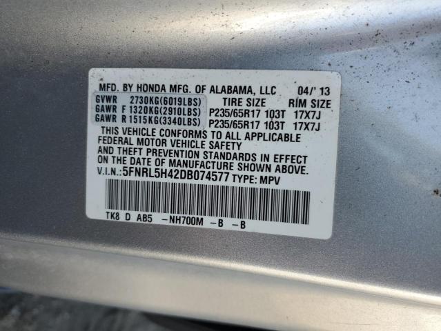 Photo 12 VIN: 5FNRL5H42DB074577 - HONDA ODYSSEY EX 